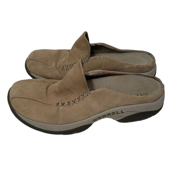 Merrell Tan Slip On Comfort Walking Shoes - Picture 1 of 8